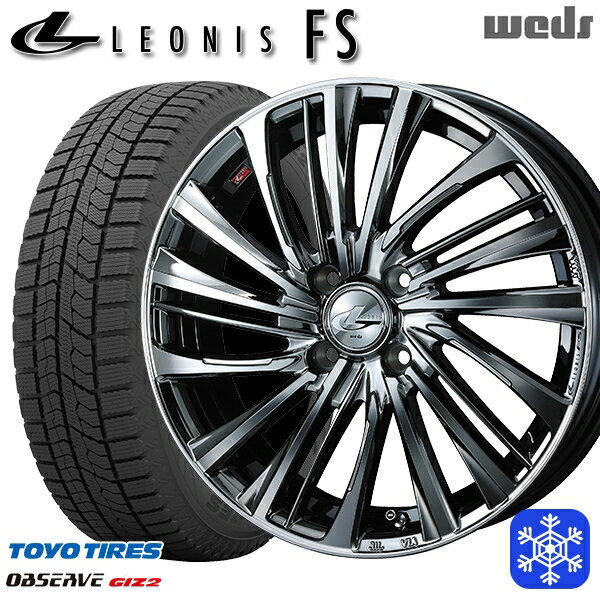 155/65R14 75Q 2023〜2024年製 トーヨー オブザーブ ギズ2 Weds ウェッズ レオニス FS BMCMC 14インチ 4.5J 4H100 スタッドレスタイヤホイール4本セット