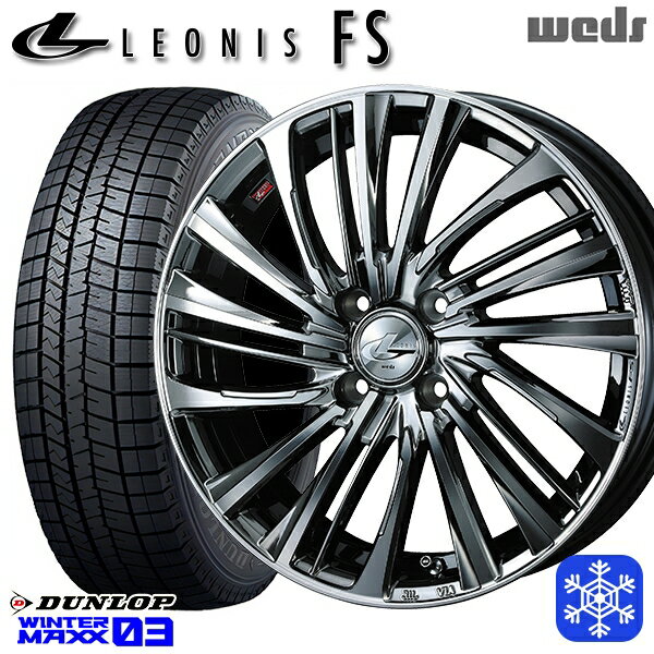 185/55R16 フィットシャトル 2023〜2024年製 ダンロップ ウィンターマックス WM03 Weds ウェッズ レオニス FS BMCMC 16インチ 6.0J 4H100 スタッドレスタイヤホイール4本セット