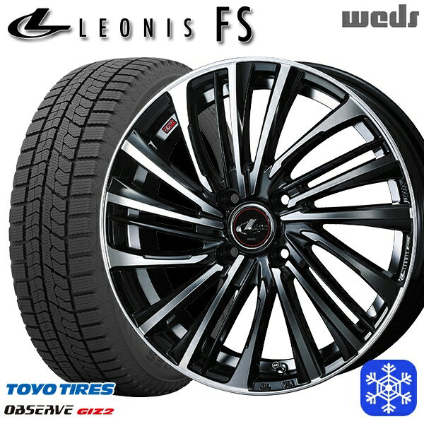 175/65R14 ヴィッツ デミオ 2023〜2024年製 トーヨー オブザーブ ギズ2 Weds ウェッズ レオニス FS PBMC 14インチ 5.5J 4H100 スタッドレスタイヤホイール4本セット