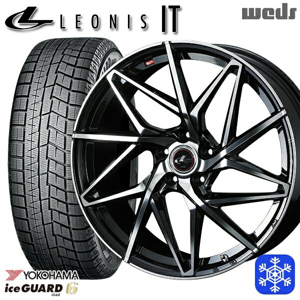 195/65R15 ノア ヴォクシー 2022〜2023年製 ヨコハマ アイスガード IG60 Weds ウェッズ レオニス IT PBMC 15インチ 6.0J 5H114.3 スタッドレスタイヤホイール4本セット