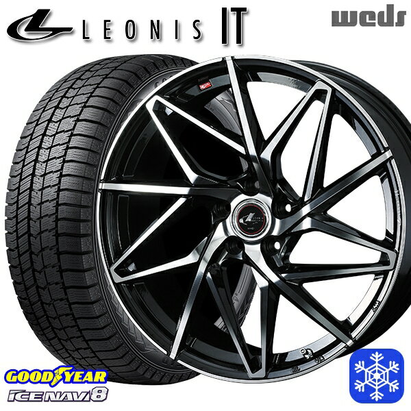 235/50R18 アルファード ヴァルファイア 2022〜2023年製 グッドイヤー アイスナビ8 Weds ウェッズ レオニス IT PBMC 18インチ 7.0J 5H114.3 スタッドレスタイヤホイール4本セット