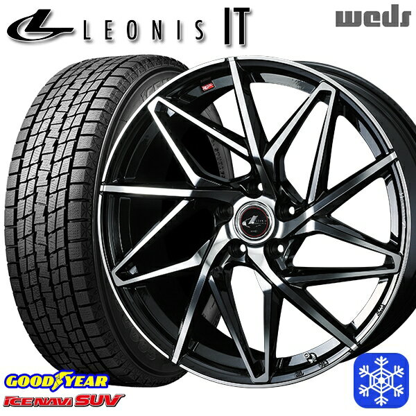 235/70R16 デリカD5 2021〜2022年製 グッドイヤー アイスナビSUV Weds ウェッズ レオニス IT PBMC 16インチ 6.5J 5H114.3 スタッドレスタイヤホイール4本セット