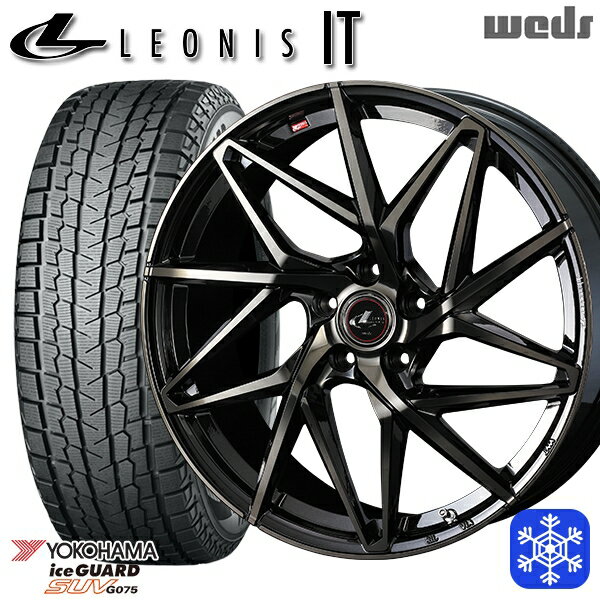 235/70R16 デリカD5 2022〜2023年製 ヨコハマ アイスガードSUV G075 Weds ウェッズ レオニス IT PBMC/TI 16インチ 6.5J 5H114.3 スタッドレスタイヤホイール4本セット