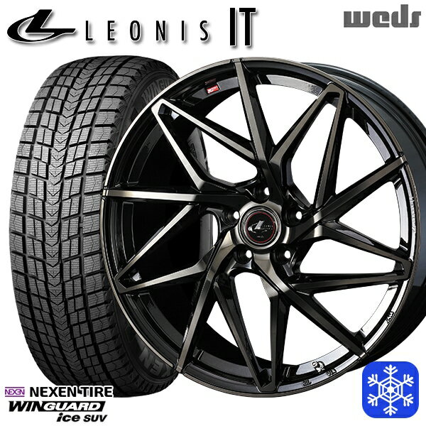 235/60R18 レクサスRX 2022〜2023年製 ネクセン ウィンガードアイス SUV Weds ウェッズ レオニス IT PBMC/TI 18インチ 8.0J 5H114.3 スタッドレスタイヤホイール4本セット