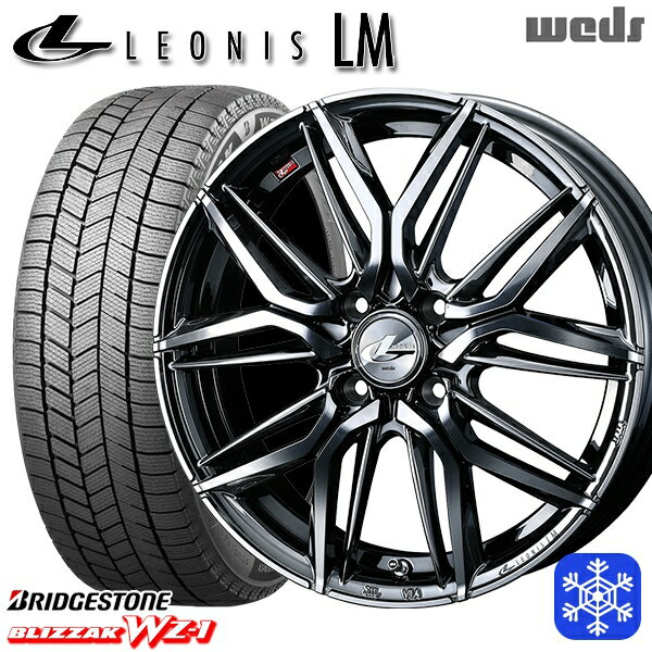 155/65R14 N-BOX タント 2025年製 ブリヂストン ブリザック WZ1 Weds ウェッズ レオニス LM BMCMC 14インチ 4.5J 4H100 新品 スタッドレス1台分4本セット