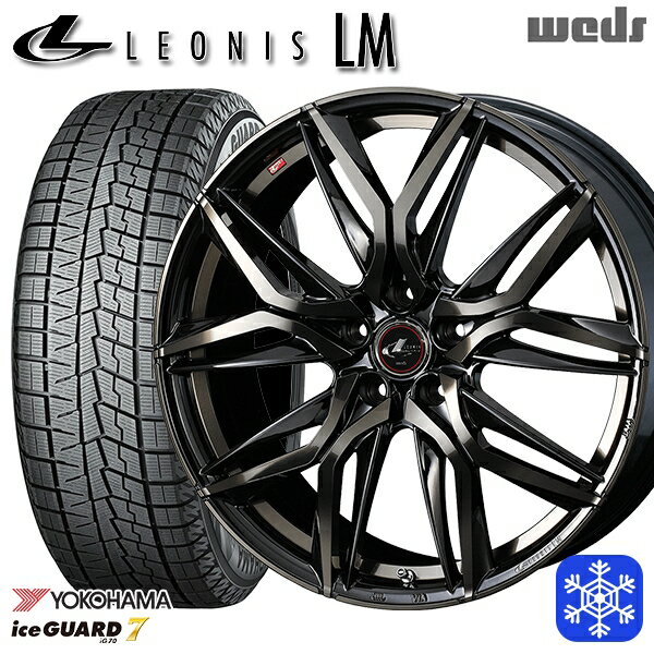 205/55R16 アクセラ リーフ 2021〜2022年製 ヨコハマ アイスガード IG70 Weds ウェッズ レオニス LM PBMC/TI 16インチ 6.5J 5H114.3 スタッドレスタイヤホイール4本セット