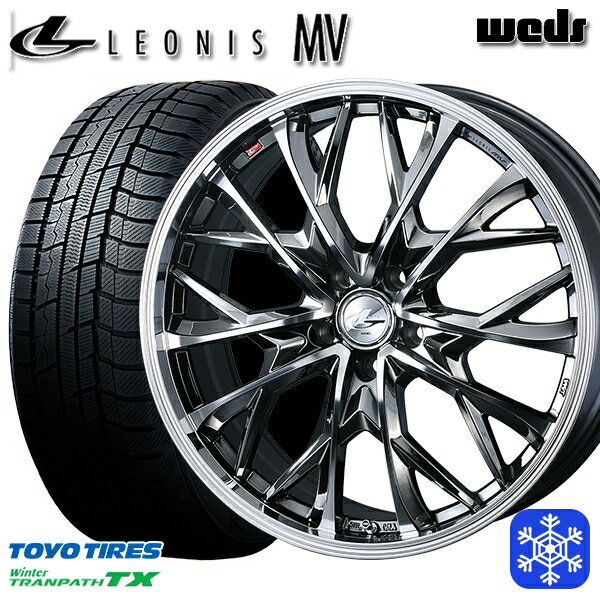 【取付対象】215/65R16 98Q アルファード ヴェルファイア 2022〜2023年製 トーヨー ウィンター トランパス TX Weds ウェッズ レオニス MV BMCMC 16インチ 6.5J 5H114.3 スタッドレスタイヤホイール4本セット