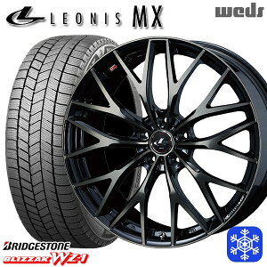 215/45R18 キックス マツダ3 2025年製 ブリヂストン ブリザック WZ1 Weds ウェッズ レオニス MX PBMC/TI 18インチ 7.0J 5H114.3 新品 スタッドレス1台分4本セット