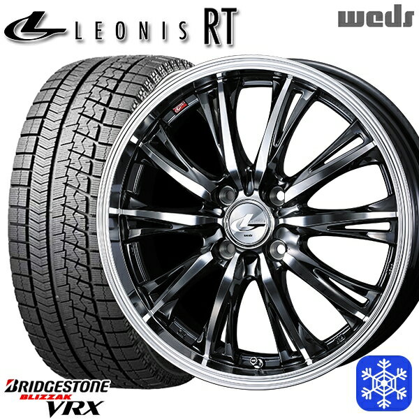 【取付対象】185/55R16 フィットシャトル 2020〜2021年製 ブリヂストン ブリザック VRX Weds ウェッズ レオニス RT BMCMC 16インチ 6.0J 4穴 100 スタッドレスタイヤホイール4本セット 送料無料