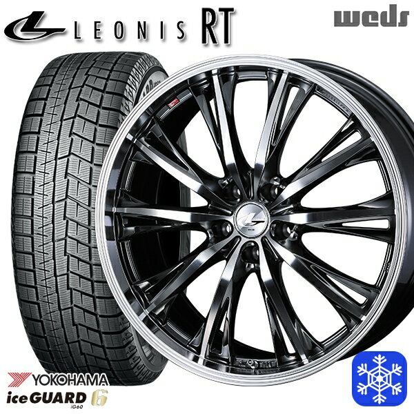 215/60R16 ヤリスクロス ヴェゼル 2021年製 ヨコハマ アイスガード IG60 Weds ウェッズ レオニス RT BMCMC 16インチ 6.5J 5H114.3 スタッドレスタイヤホイール4本セット