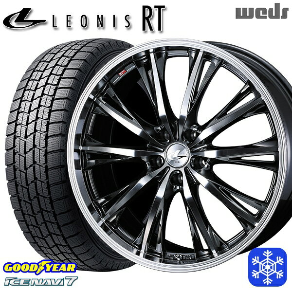 225/45R18 クラウン レヴォーグ 2021〜2022年製 グッドイヤー アイスナビ7 Weds ウェッズ レオニス RT BMCMC 18インチ7.0J 5H114.3 スタッドレスタイヤホイール4本セット