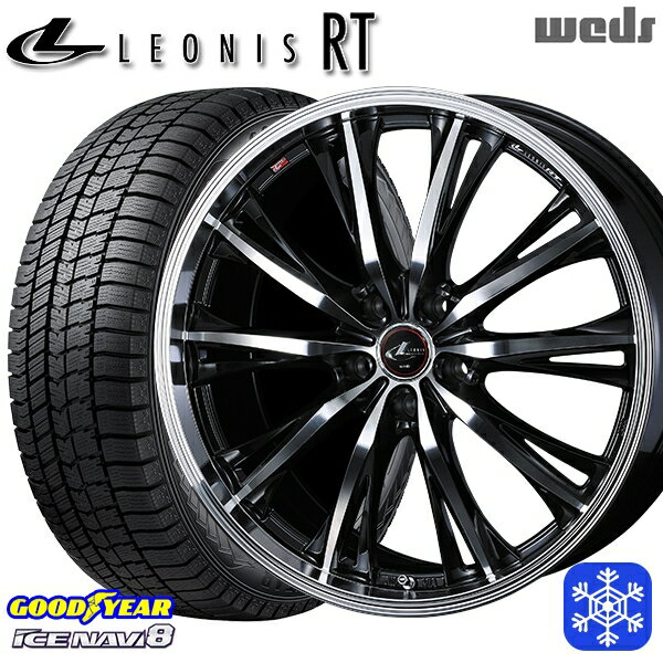 235/50R18 アルファード ヴァルファイア 2022〜2023年製 グッドイヤー アイスナビ8 Weds ウェッズ レオニス RT PBMC 18インチ 7.0J 5H114.3 スタッドレスタイヤホイール4本セット