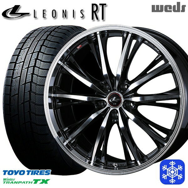 215/65R16 98Q アルファード ヴェルファイア 2022〜2023年製 トーヨー ウィンター トランパス TX Weds ウェッズ レオニス RT PBMC 16インチ 6.5J 5H114.3 スタッドレスタイヤホイール4本セット