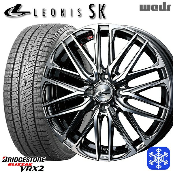 175/60R16 アクア クロスビー 2023〜2024年製 ブリヂストン ブリザック VRX2 Weds ウェッズ レオニス SK BMCMC 16インチ 6.0J 4H100 新品 スタッドレス1台分4本セット
