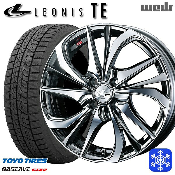 195/55R16 カローラ フィット 2023〜2024年製 トーヨー オブザーブ ギズ2 Weds ウェッズ レオニス TE BMCMC 16インチ 6.0J 4H100 新品 スタッドレス1台分4本セット