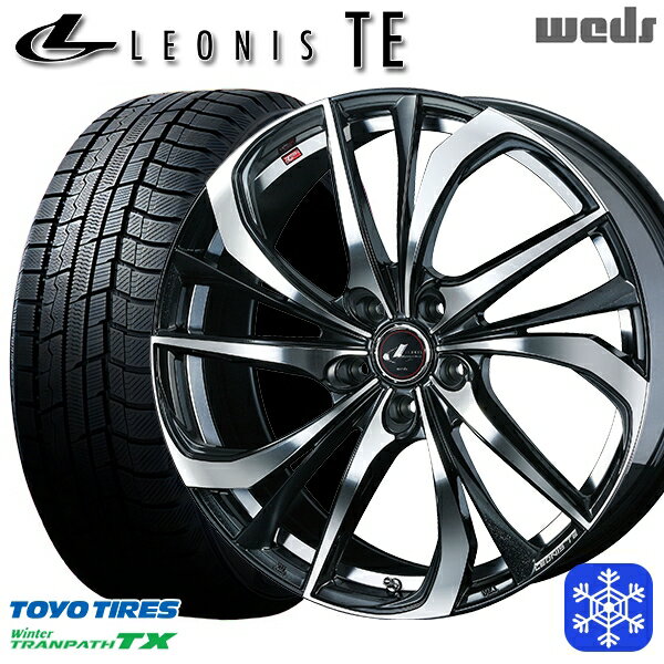 215/50R18 ヤリスクロス ジューク 2022〜2023年製 トーヨー ウィンタートランパス TX Weds ウェッズ レオニス TE PBMC 18インチ 7.0J 5H114.3 新品 スタッドレス1台分4本セット