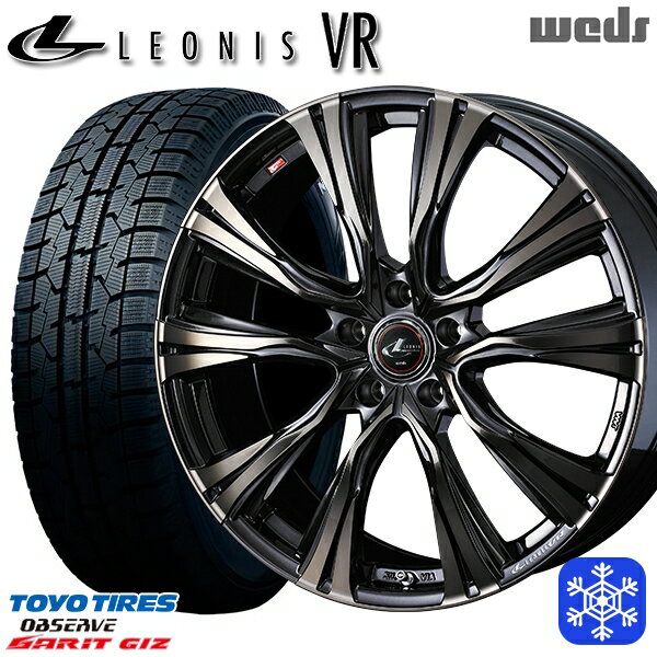 【取付対象】215/60R16 フォレスター レガシィ 2022〜2023年製 トーヨー ガリット ギズ Weds ウェッズ レオニス VR PBMC/TI 16インチ 6.5J 5穴 100 スタッドレスタイヤホイール4本セット 送料無料