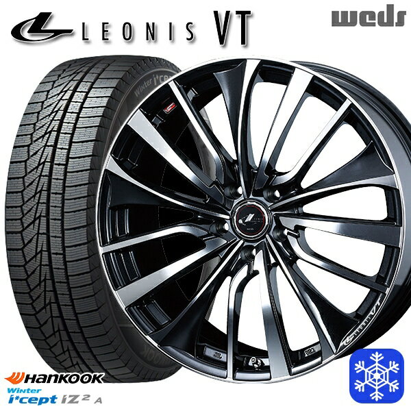 【取付対象】195/65R15 30/50プリウス インプレッサ 2022年製 HANKOOK ハンコック W626 Weds ウェッズ レオニス VT PBMC 15インチ 6.0J 5穴 100 スタッドレスタイヤホイール4本セット 送料無料