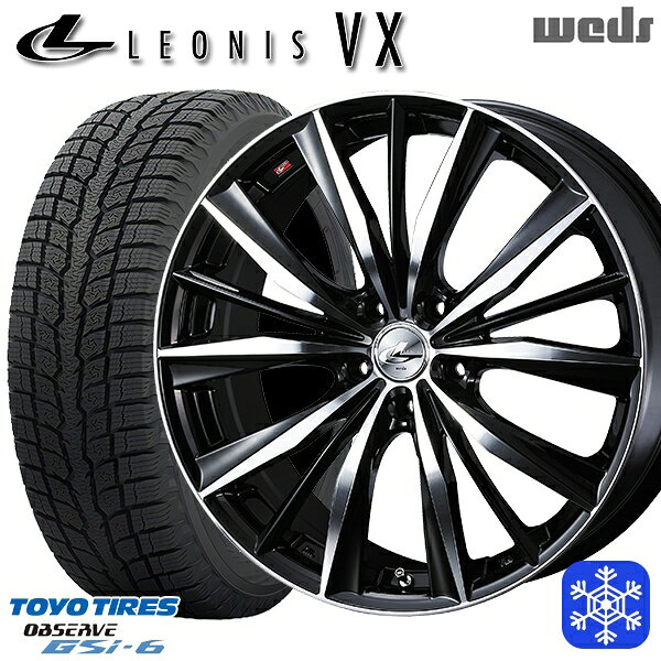 225/65R17 ハリアー RAV4 2022〜2023年製 トーヨー オブザーブ GSi-6 Weds ウェッズ レオニス VX BKMC 17インチ 7.0J 5H114.3 スタッドレスタイヤホイール4本セット