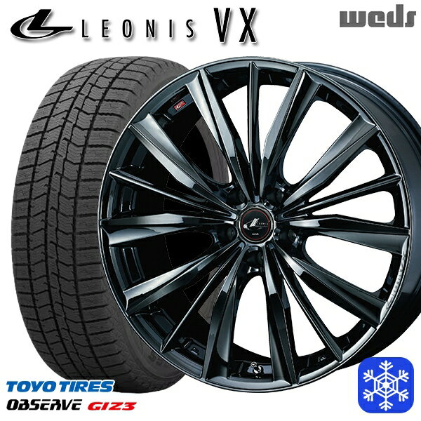 225/60R17 アルファード ヴェルファイア 2024年製 トーヨー オブザーブ ギズ3 Weds ウェッズ レオニス VX BMC1 17インチ 7.0J 5H114.3 スタッドレスタイヤホイール4本セット