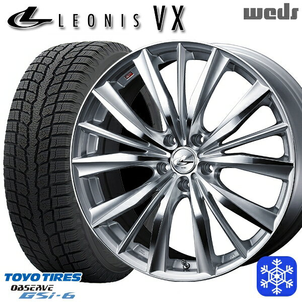 215/70R16 100Q デリカD5 2022〜2023年製 トーヨー オブザーブ GSi-6 Weds ウェッズ レオニス VX HSMC 16インチ 7.0J 5H114.3 114.3 スタッドレスタイヤホイール4本セット