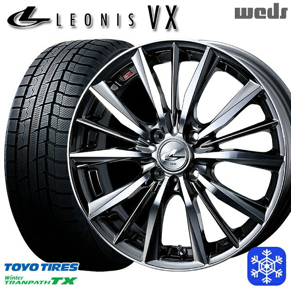 165/65R14 ハスラー ソリオ 2023〜2024年製 トーヨー ウィンター トランパス TX Weds ウェッズ レオニス VX BMCMC 14インチ 4.5J 4H100 新品 スタッドレス1台分4本セット