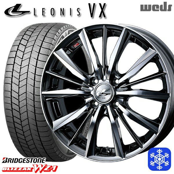 195/55R16 カローラ フィット 2025年製 ブリヂストン ブリザック WZ1 Weds ウェッズ レオニス VX BMCMC 16インチ 6.0J 4H100 新品 スタッドレス1台分4本セット