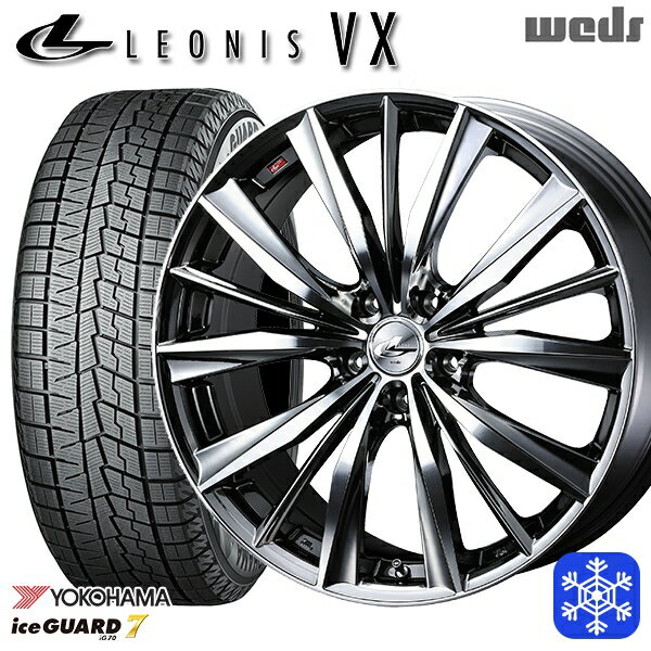 225/45R18 クラウン レヴォーグ 2022年製 ヨコハマ アイスガード IG70 Weds ウェッズ レオニス VX BMCMC 18インチ7.0J 5H114.3 スタッドレスタイヤホイール4本セット
