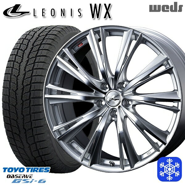 225/55R18 デリカD5 エクストレイル 2022〜2023年製 トーヨー オブザーブ GSi-6 Weds ウェッズ レオニス WX HSMC 18インチ 7.0J 5H114.3 スタッドレスタイヤホイール4本セット