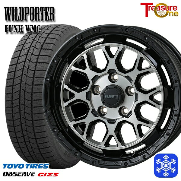 215/60R16 ヤリスクロス ヴェゼル 2024年製 トーヨー オブザーブ ギズ3 トレジャーワン ワイルドポーター ファンク WMC BP/BC 16インチ 7.0J 5H114.3 スタッドレスタイヤホイール4本セット