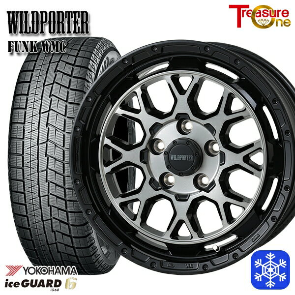 215/60R16 ヤリスクロス ヴェゼル 2021年製 ヨコハマ アイスガード IG60 トレジャーワン ワイルドポーター ファンク WMC BP/BC 16インチ 7.0J 5H114.3 スタッドレスタイヤホイール4本セット
