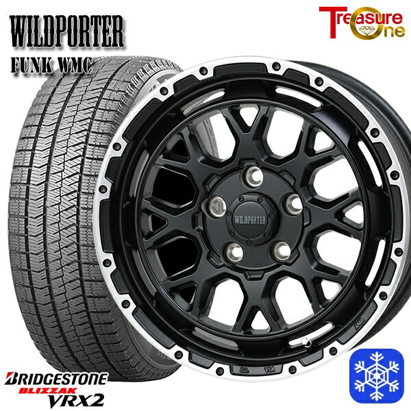 205/55R16 アクセラ リーフ 2023年製 ブリヂストン VRX2 トレジャーワン ワイルドポーター ファンク WMC MB/RP 16インチ 7.0J 5H114.3 スタッドレスタイヤホイール4本セット