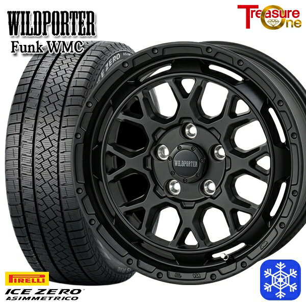 【取付対象】205/55R16 アクセラ リーフ 2022〜2023年製 ピレリ アイスゼロアシンメトリコ トレジャーワン ワイルドポーター ファンク WMC MBK 16インチ 7.0J 5H114.3 スタッドレスタイヤホイール4本セット