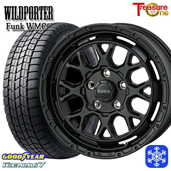 【取付対象】215/60R16 ヤリスクロス ヴェゼル 2023年製 グッドイヤー アイスナビ7 トレジャーワン ワイルドポーター ファンク WMC MBK 16インチ 7.0J 5H114.3 スタッドレスタイヤホイール4本セット