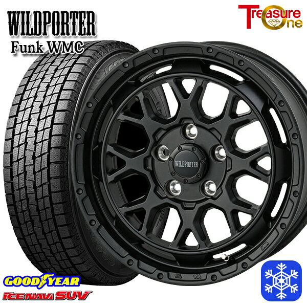 【取付対象】235/70R16 デリカD5 2021〜2022年製 グッドイヤー アイスナビSUV トレジャーワン ワイルドポーター ファンク WMC MBK 16インチ 7.0J 5H114.3 スタッドレスタイヤホイール4本セット