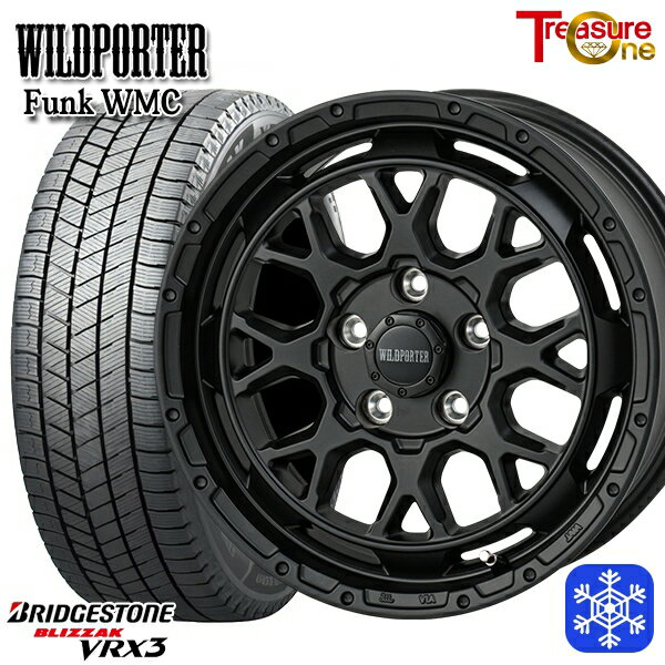 【取付対象】205/55R16 アクセラ リーフ 2023〜2024年製 ブリヂストン ブリザック VRX3 トレジャーワン ワイルドポーター ファンク WMC MBK 16インチ 7.0J 5H114.3 スタッドレスタイヤホイール4本セット