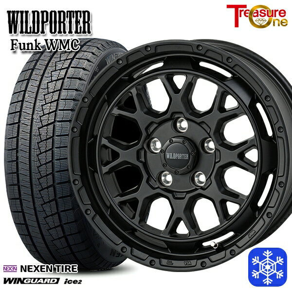 205/60R16 エスティマ マツダ3 2025年製 ネクセン ウィンガードアイス2 トレジャーワン ワイルドポーター ファンク WMC MBK 16インチ 7.0J 5H114.3 新品 スタッドレス1台分4本セット