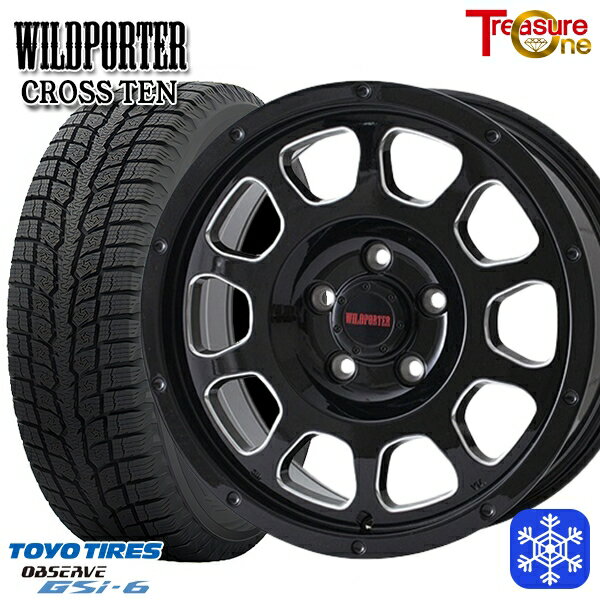 215/70R16 100Q デリカD5 2022〜2023年製 トーヨー オブザーブ GSi-6 トレジャーワン ワイルドポータークロステン BK/SM 16インチ 7.0J 5H114.3 新品 スタッドレス1台分4本セット