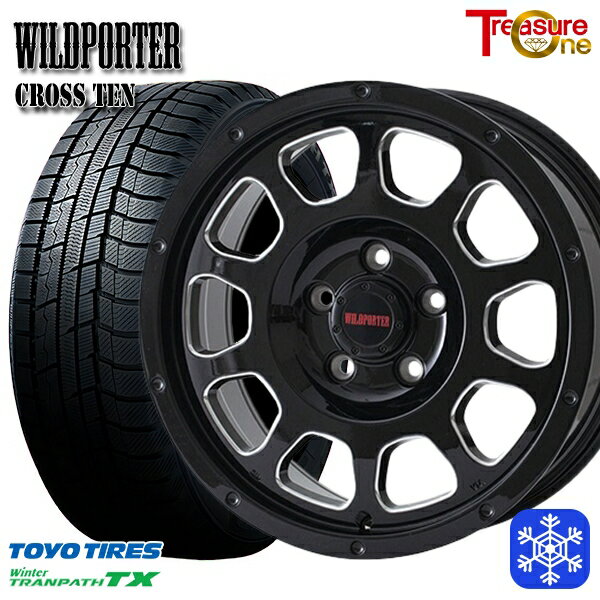 215/60R16 ヤリスクロス ヴェゼル 2022〜2023年製 トーヨー ウィンタートランパス TX トレジャーワン ワイルドポータークロステン BK/SM 16インチ 7.0J 5H114.3 スタッドレスタイヤホイール4本セット