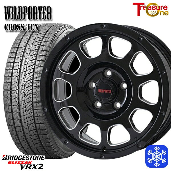215/50R17 マツダ3 セレナ 2023〜2024年製 ブリヂストン ブリザック VRX2 トレジャーワン ワイルドポータークロステン BK/SM 17インチ 7.5J 5H114.3 スタッドレスタイヤホイール4本セット