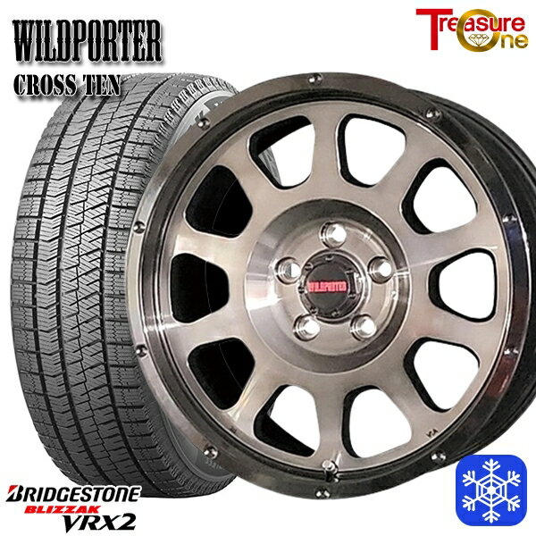 205/55R16 アクセラ リーフ 2023年製 ブリヂストン VRX2 トレジャーワン ワイルドポータークロステン BP/BC 16インチ 7.0J 5H114.3 スタッドレスタイヤホイール4本セット