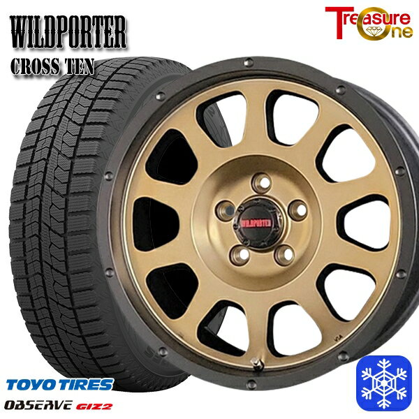 205/60R16 エスティマ マツダ3 2023〜2024年製 トーヨー オブザーブ ギズ2 トレジャーワン ワイルドポータークロステン BR 16インチ 7.0J 5H114.3 スタッドレスタイヤホイール4本セット