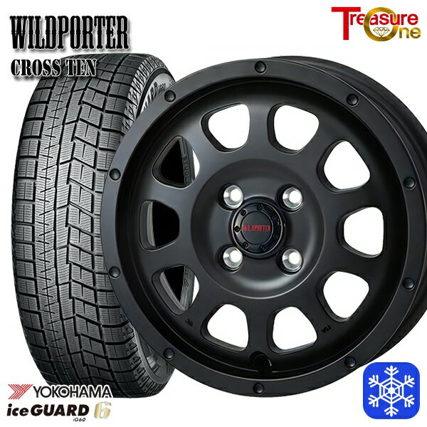 185/55R16 フィットシャトル 2021〜2022年製 ヨコハマ アイスガード IG60 ■並行輸入品 トレジャーワン ワイルドポータークロステン MB 16インチ 6.0J 4H100 スタッドレスタイヤホイール4本セット