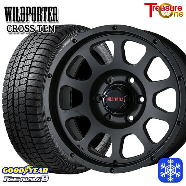 215/65R16 98Q ハイエース ※車検非対応 2024〜2025年製 グッドイヤー アイスナビ8 NAVI8 トレジャーワン ワイルドポータークロステン MB 16インチ 6.5J 6H139.7 新品 スタッドレス1台分4本セット