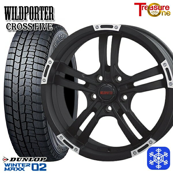 【2000円offクーポンあり】215/60R17 96Q アルファード ヴェルファイア 2025年製 ダンロップ ウィンターマックス WM02 トレジャーワン ワイルドポーター クロスファイブ MBP 17インチ 7.5J 5H114.3+35
