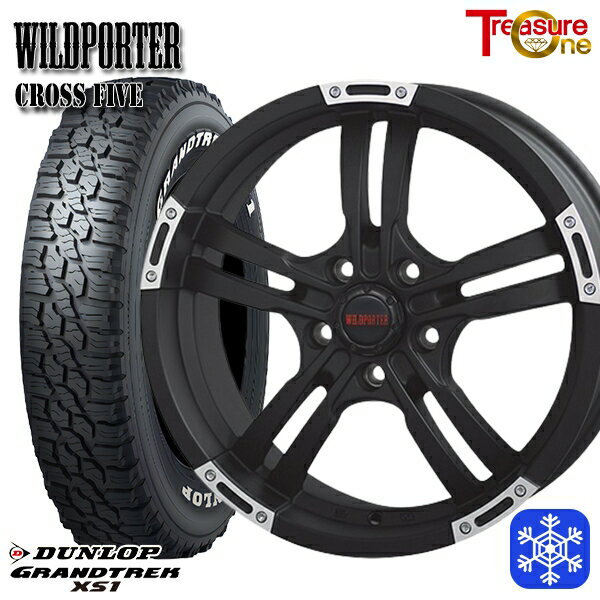 215/70R16 100Q デリカD5 2024〜2025年製 ダンロップ グラントレック XS1 ホワイトレター トレジャーワン ワイルドポータークロスファイブ MBP 16インチ 7.0J 5H114.3 新品 スタッドレス1台分4本セット