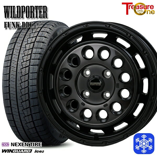 165/55R14 モコ ルークス 2023年製 ネクセン WINGUARD ice2 トレジャーワン ワイルドポーターファンク DDC BP/BC 14インチ 4.5J 4H100 スタッドレスタイヤホイール4本セット