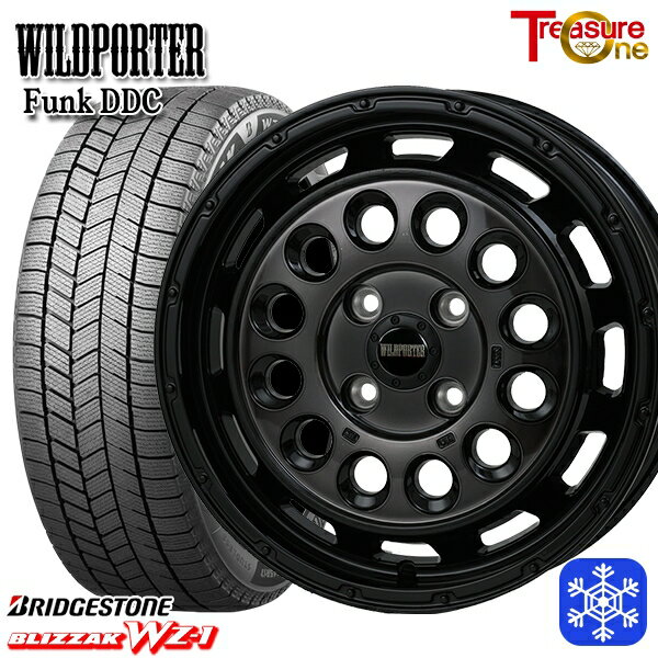 165/55R15 N-BOX タント 2025年製 ブリヂストン ブリザック WZ1 トレジャーワン ワイルドポーターファンク DDC BP/BC 15インチ 5.0J 4H100 新品 スタッドレス1台分4本セット