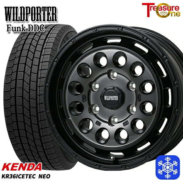 215/65R16 98Q ハイエース ※車検非対応 2025年製 ケンダ アイステックネオ KR36 トレジャーワン ワイルドポーターファンク DDC BP/BC 16インチ 6.5J 6H139.7 新品 スタッドレス1台分4本セット