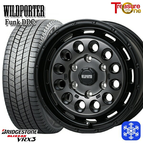 215/65R16 98Q ハイエース ※車検非対応 2024〜2025年製 ブリヂストン ブリザック VRX3 トレジャーワン ワイルドポーターファンク DDC BP/BC 16インチ 6.5J 6H139.7 新品 スタッドレス1台分4本セット